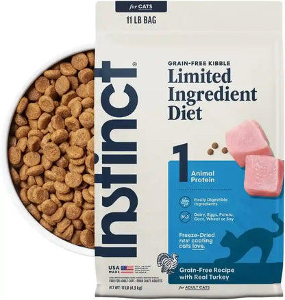 Instinct Limited Ingredient Diet Dry Cat Food, Real Rabbit, 4.5 Lb. Bag | Single Animal Protein and Vegetable Recipe, Raw-Coated Kibble, Farm-Raised Rabbit, Gentle on Sensitive Stomachs11