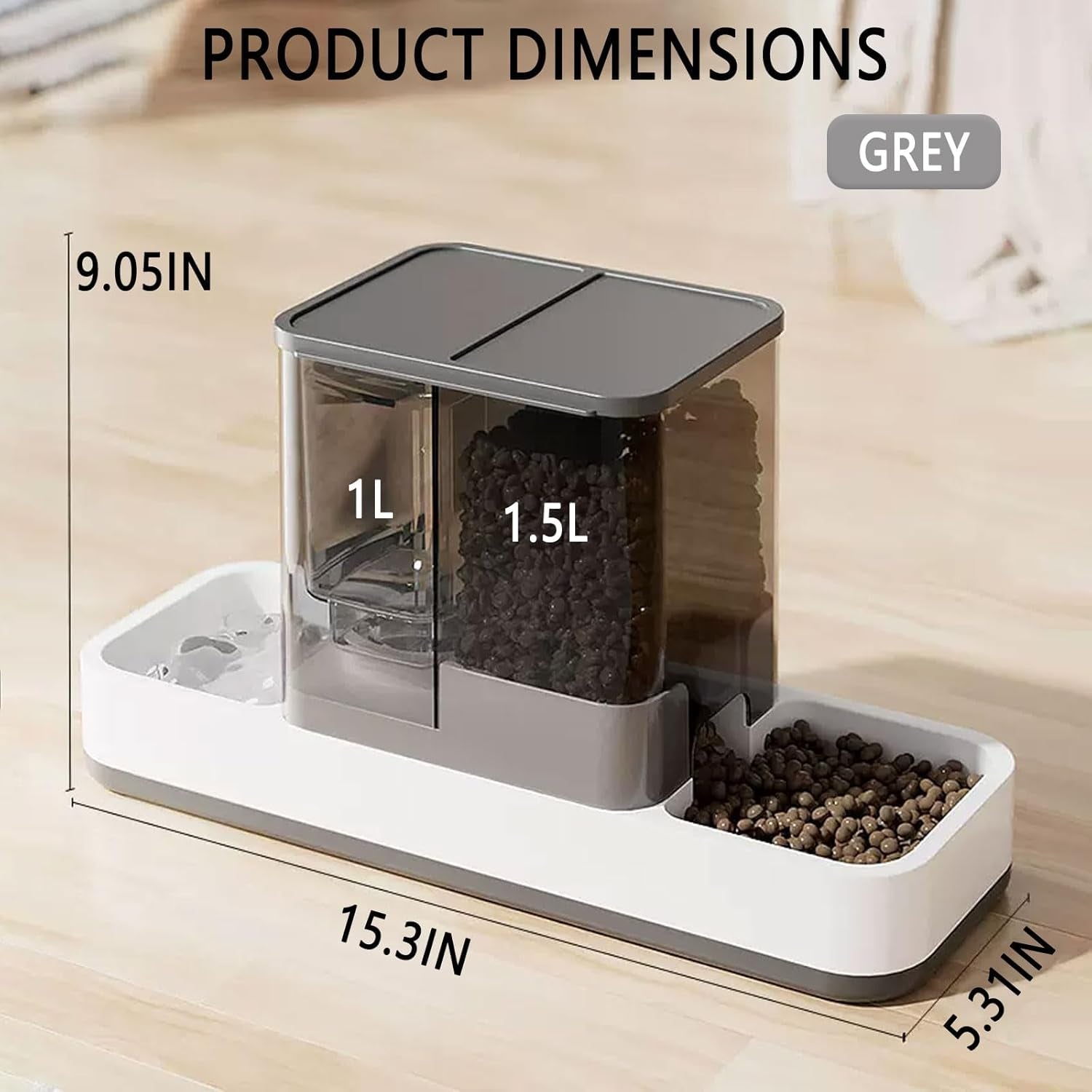 kathson-gravity-cat-food-and-water-dispenser-automatic-dog-feeder-waterer-2-in-1-auto-pet-food-and-water-bowl-set-self-feeding-for-puppy-kitten-grey