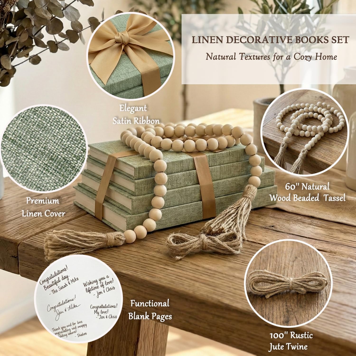 decorative-books-for-home-decor-set-of-4-real-linen-decorative-books-stacked-books-with-wood-bead-garland-jute-twine-satin-ribbon-neutral-modern-farmhouse-boho-shelf-decor-sage
