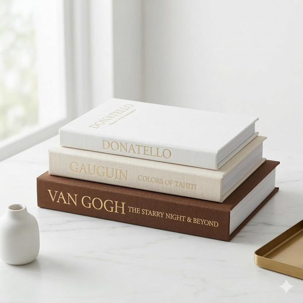 Vintage Faux Book Box Set of 3 Brown Linen Decorative Books for Shelves, Fake Books for Decoration with Secret Compartment, Rustic Farmhouse Coffee Table Decor (Brown-Beige-White)8