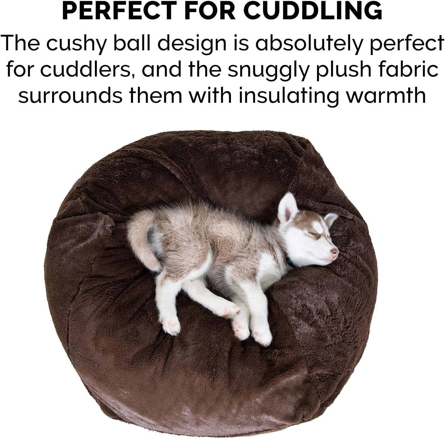 furhaven-soft-cozy-dog-bed-for-medium-small-dogs-refillable-w-removable-washable-cover-liner-for-dogs-up-to-35-lbs-plush-faux-fur-bean-bag-style-ball-bed-espresso-medium