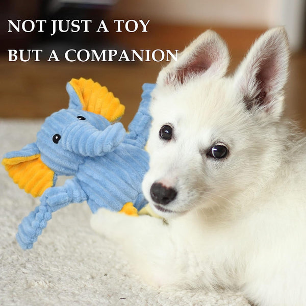 LECHONG 5 Pack Tough Dog Toys Stuffed Squeaky Dog Toys Assortment Plush Animal Dog Toy Value Bundle Puppy Pet Dog Toys for Small Medium Large Dogs6