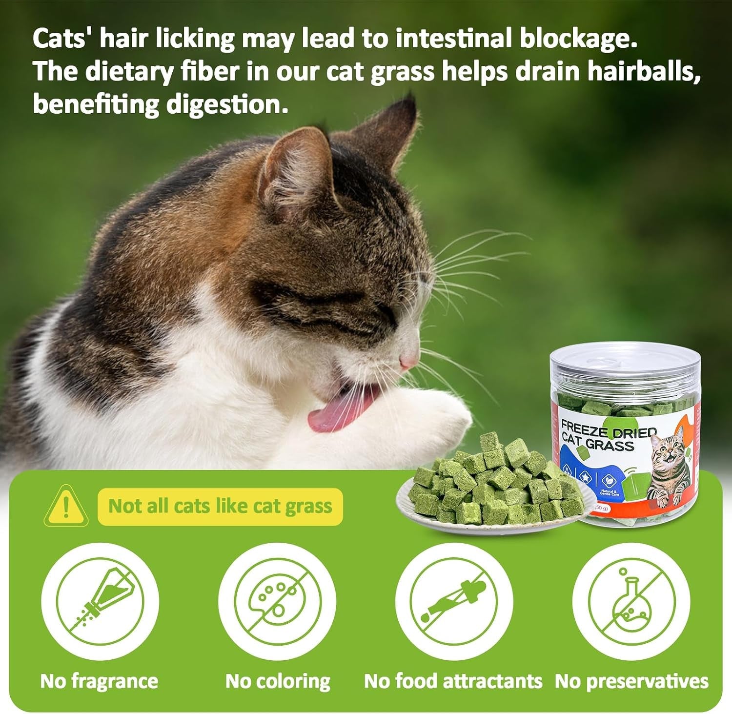 freeze-dried-cat-grass-treats-with-premium-gourmet-blend-natural-hairball-control-gut-health-support-for-cats-chicken-breast-formula-1-76-oz