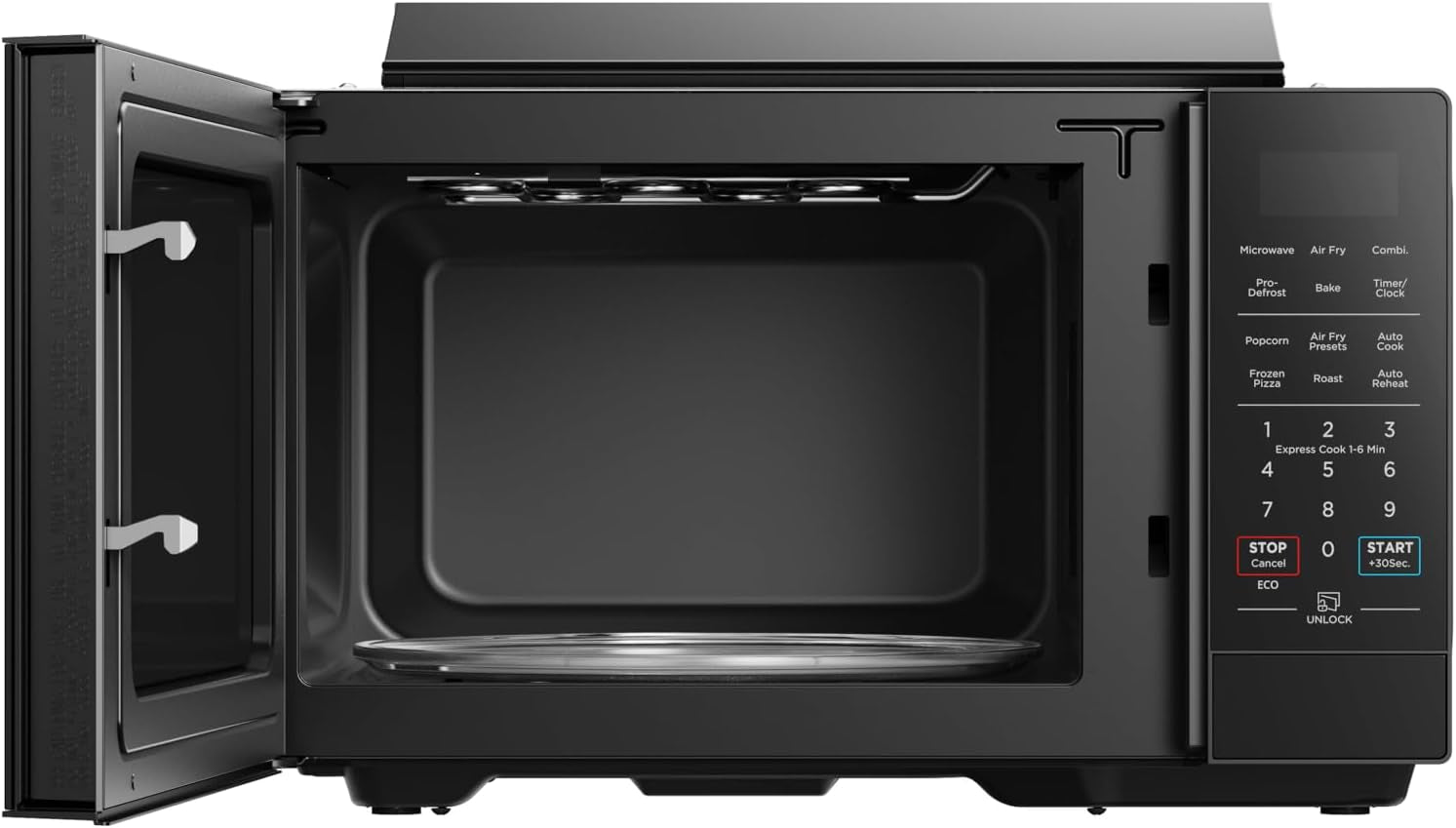 air-fry-convection-microwave-0-9-cu-ft-black-900w-microwave-with-1200w-grill-and-convection-cooking-led-touch-controls-10-5-in-turntable-trim-kit-sold-separately