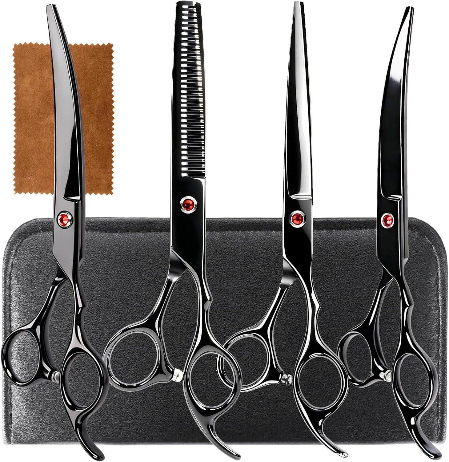 5-in-1-premium-dog-grooming-scissors-professional-dog-scissors-for-grooming-with-safety-round-tips-lengnoyp-stainless-steel-thinning-shears-pet-cat-shears-for-grooming-kit