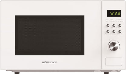 MW1101W Countertop Microwave Oven with Button Control, LED Display 1000W, 10 Power Levels, 6 Auto Menus, Glass Turntable and Child Safe Lock, 1.1 Cu. Ft., White2