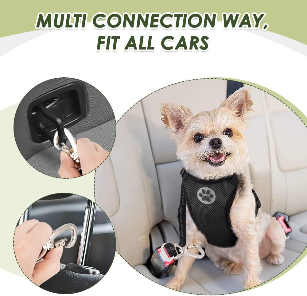 slowton-dog-seatbelt-2-pack-dog-seat-belt-car-leash-adjustable-elastic-bungee-buffer-heavy-duty-nylon-reflective-pet-safety-tether-connect-to-dog-harness-for-travel-riding-in-vehicle-daul-clip-b