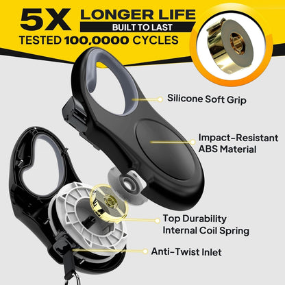 Fida Retractable Dog Leash, 16 Ft Dog Walking Leash for Small Dogs up to 26 Lbs, 360° Tangle Free, Black4