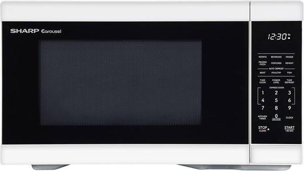 SMC1161KW 1.1 Cu. Ft. 1000W White Countertop Microwave Oven1