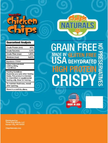 Chip'S Naturals Doggie Chicken Chips Large 15 Oz All Natural High Protein Low Calorie Healthy Dog Treats, Grain Free Gluten Free USDA Inspected & Approved Chicken Treat for Dogs, Pet Supplies2