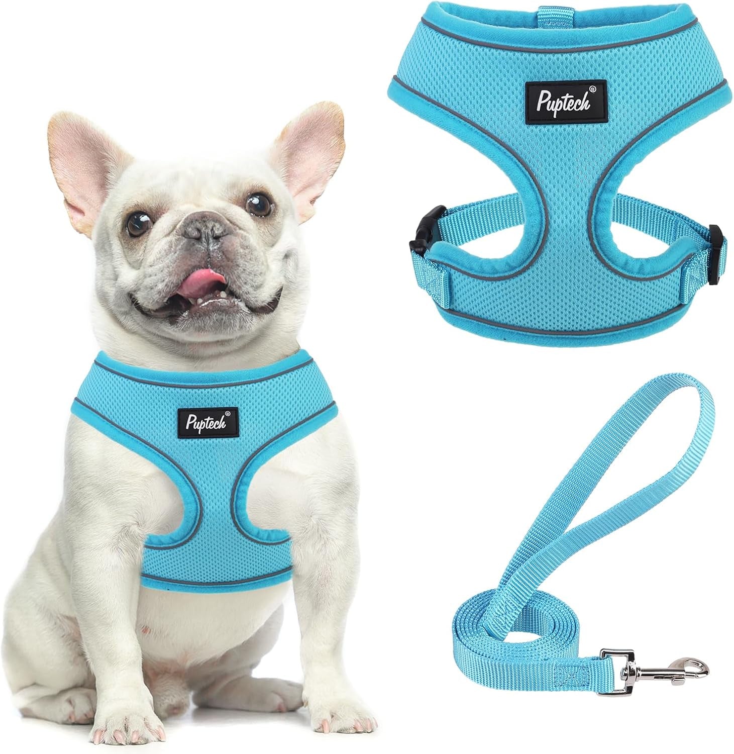 pupteck-soft-mesh-dog-harness-small-sized-and-leash-set-pet-puppy-cat-comfort-padded-vest-no-pull-harnesses-beige-s