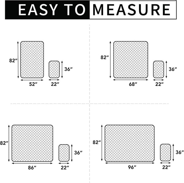 Easy-Going 100% Waterproof Dog Bed Cover, Non-Slip Pet Blanket for Furniture, Washable Couch Cover, Repleasement Sofa Cover (68X82 In,Gray)7