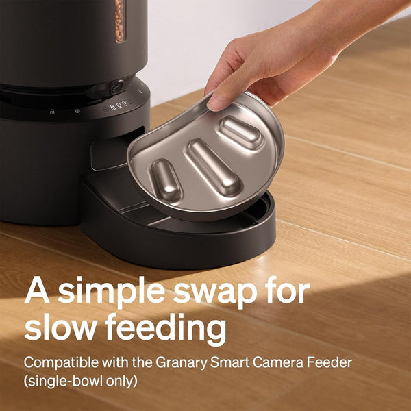 PETLIBRO Slow Feeder Bowl for Small Dogs & Cats, 1.125 Cup— Anti-Gulp Stainless Steel Dog & Cat Bowl, Helps Reduce Risk of Bloat, Dishwasher Safe — Compatible with PETLIBRO Camera Automatic Feeder2