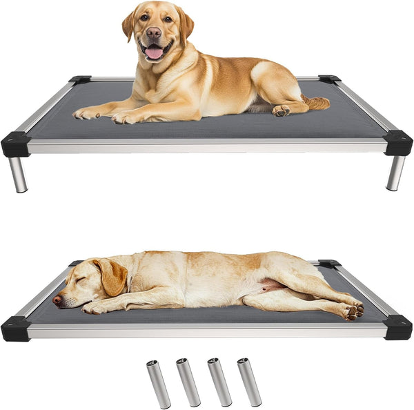 FXW Titannest Padded Chew-Proof Elevated Dog Bed for Large Dogs | Easy to Clean, Pre-Assembly Raised Cot, Indoor/Outdoor/Camping, 47 X 29 X 7.3In23