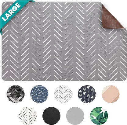 Large Dog Mat for Food and Water, Cat Feeding Mat | Large Waterproof Dog Bowl Mat | Non-Slip Pet Food Mat for Floors | Pet Mats for Food and Water | Easy to Clean12