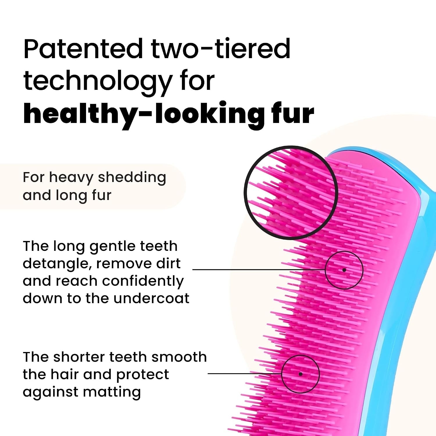 pet-teezer-de-shedding-dog-brush-for-long-hair-breeds-large-blue-pink-dog-grooming-tool-with-patented-two-tier-teeth-reaches-the-undercoat-for-thick-double-coated-dogs-wet-or-dry-fur