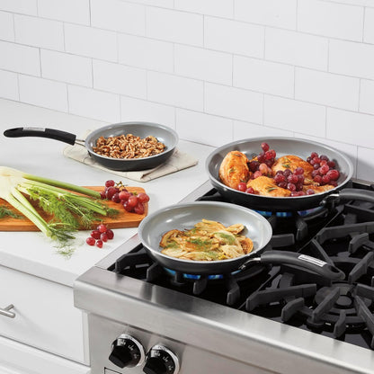 , 3-Pc Classic Ceramic Nonstick Skillet Set, Amazon Exclusive, 35C22-3BK2