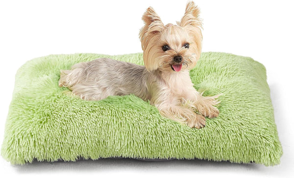 EHEYCIGA Fluffy Dog Crate Bed for Extra Large Dogs, Plush Faux Fur Pad, Calming anti Anxiety XL Bed for Crate, Washable Soft Warm Dog Mat with Non-Slip Bottom, Grey64