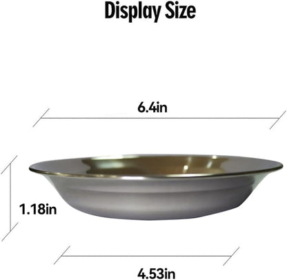 Stainless Steel Cat Bowls Food Dishes for Indoor Cats Cats Shallow Whisker Friendly 6.4Inches Cat Food Water Dishes Bowls Whisker Fatigue Relief Dishwasher Safe 2Pcs5
