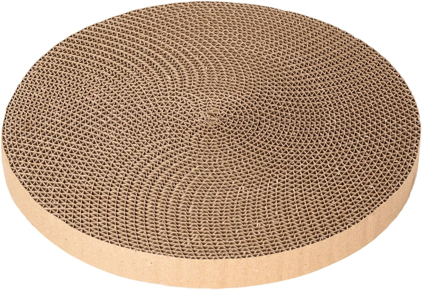 round-cat-scratcher-refill-10-inch-diameter-7-8-inch-thickness-cardboard-cat-scratcher-scratching-board-replacement-pads-2pcs-for-indoor-cats