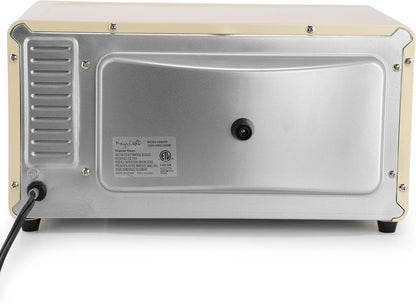 9.5 Quart Electric Counter Top 2 Slice Toaster Oven with Built in Timer, Bake, Broil, Toast (Cream)5