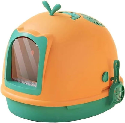 Pet Supplies, Covered Cat Litter Box with Scoop,Top Entry Anti-Splash Design For(Gray)9