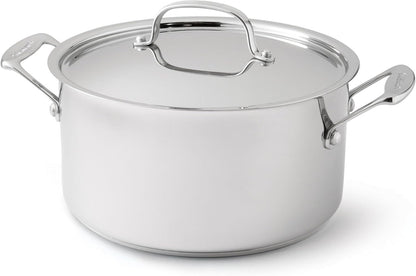 744-24 Chef'S Classic Stainless Stockpot with Cover, 6-Quart,Silver1