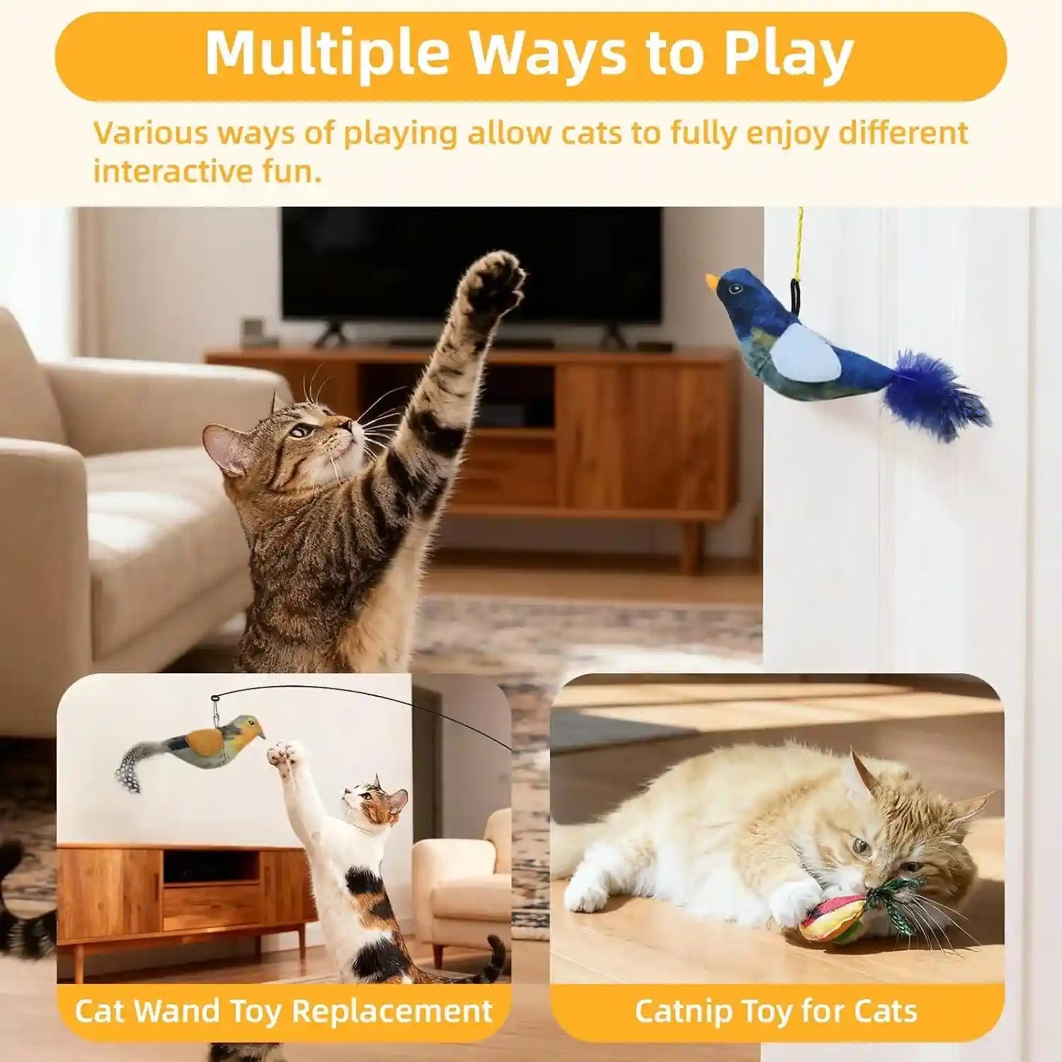tocirelo-interactive-cat-toys-bird-realistic-cat-interactive-toys-for-indoor-cats-with-catnip-and-feather-3-pack-hanging-chirping-bird-cat-toy-bored-kitten-kicker-chase-exercise-door-frame-toy