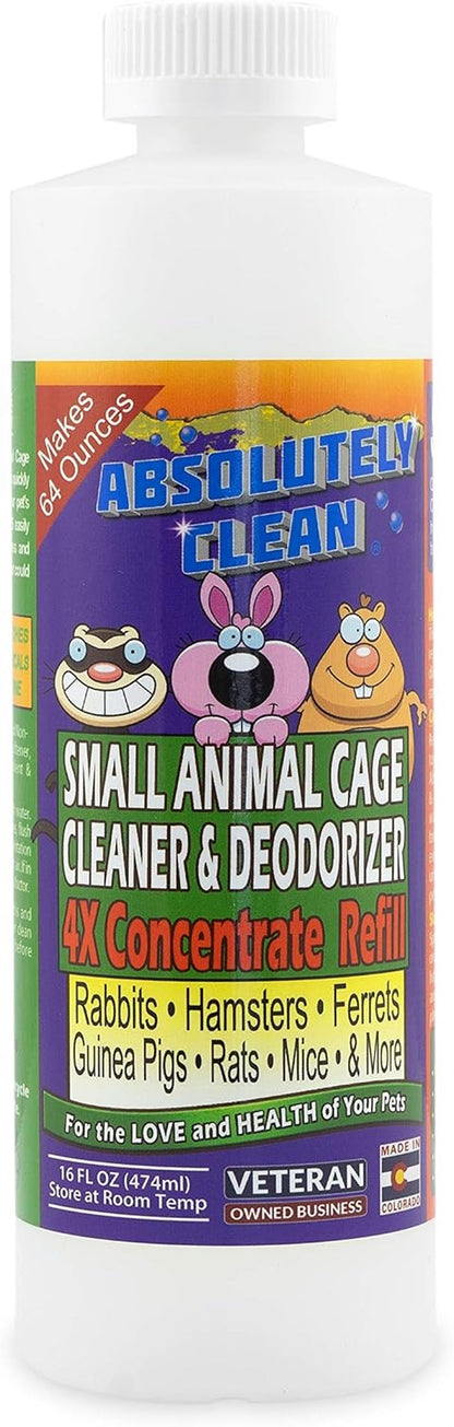 Amazing Small Animal Cage Cleaner, Just Spray/Wipe, Easily Removes Messes & Odors - Hamster Cages, Mice, Rat Cage, Guinea Pig Cage, Rabbit Cage, Ferret Cage, Dog Cage - USA Made8