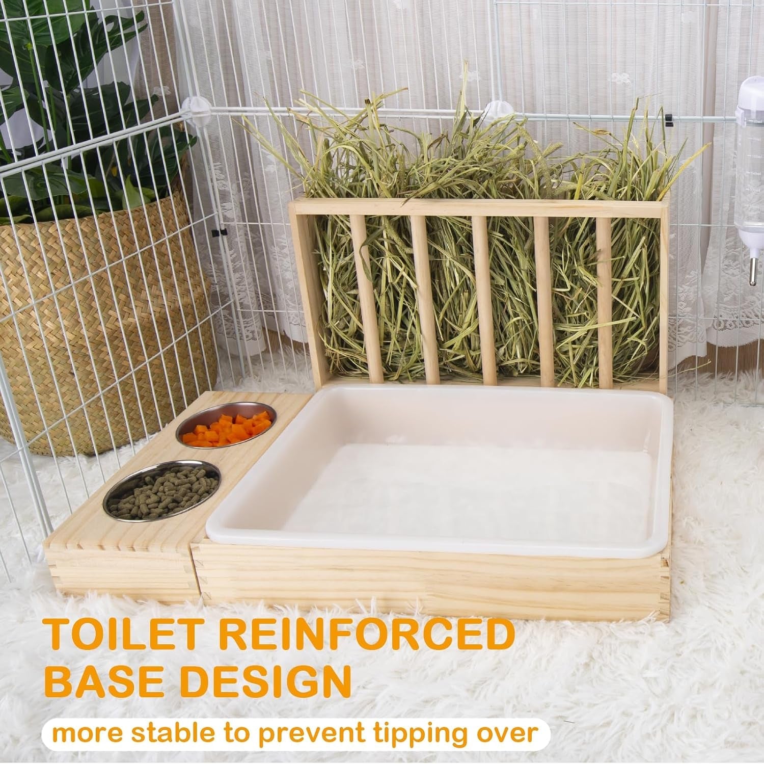 besnew-3-in-1-rabbit-hay-feeder-with-litter-box-wooden-hay-feeder-with-2-bowls-litter-box-for-guinea-pig-chinchilla-bunny-other-small-animals-large-capacity-preventing-waste