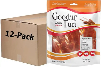Good 'N' Fun Wings Long-Lasting Dog Treat, with Real Proteins, Premium Chicken and Beef Hide, Supports Dental Health, Mental Stimulation, 12 Oz11