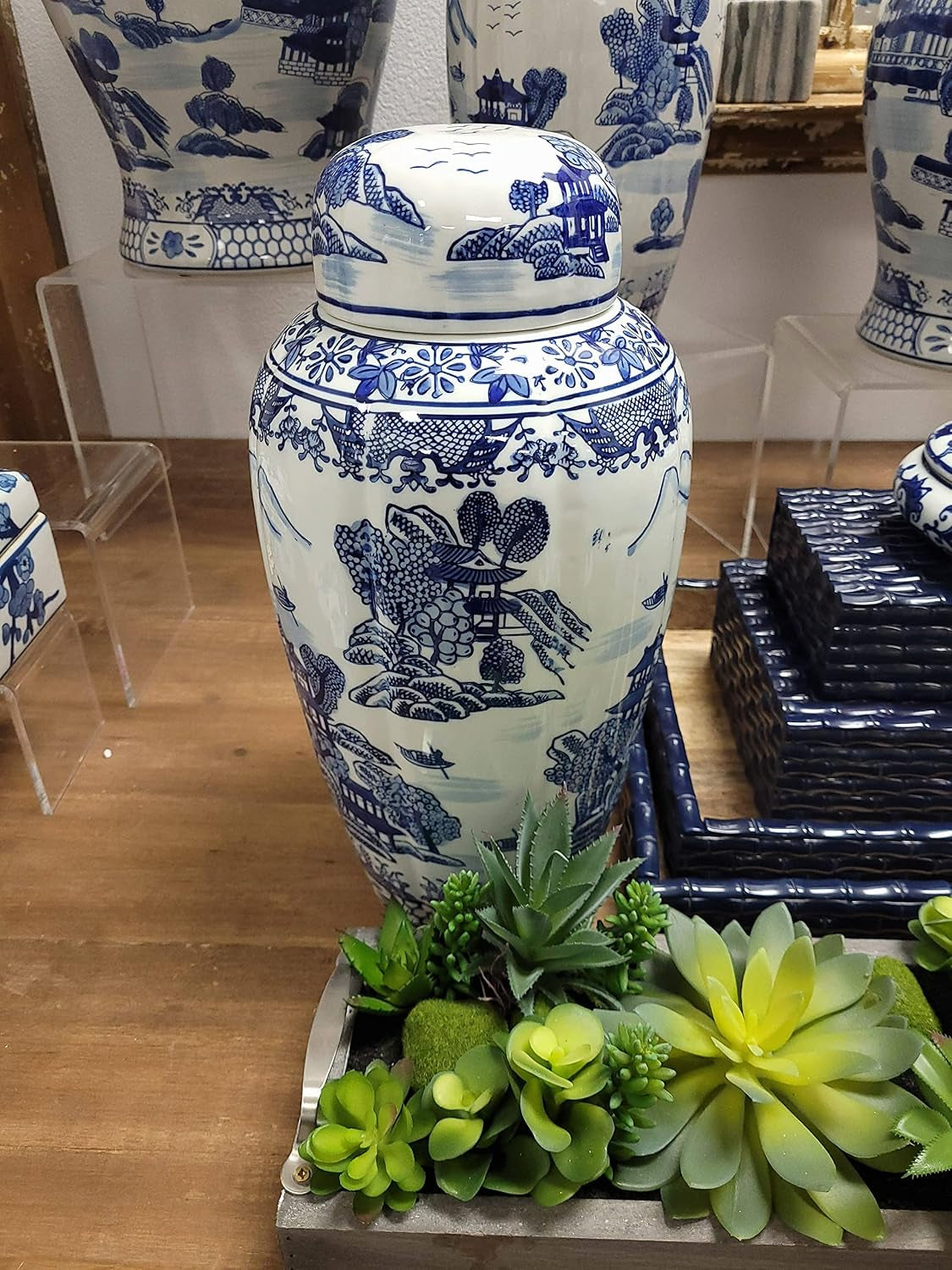 16-blue-and-white-urn-style-ceramic-porcelain-ginger-jar-classic-temple-landscape-design-home-decor