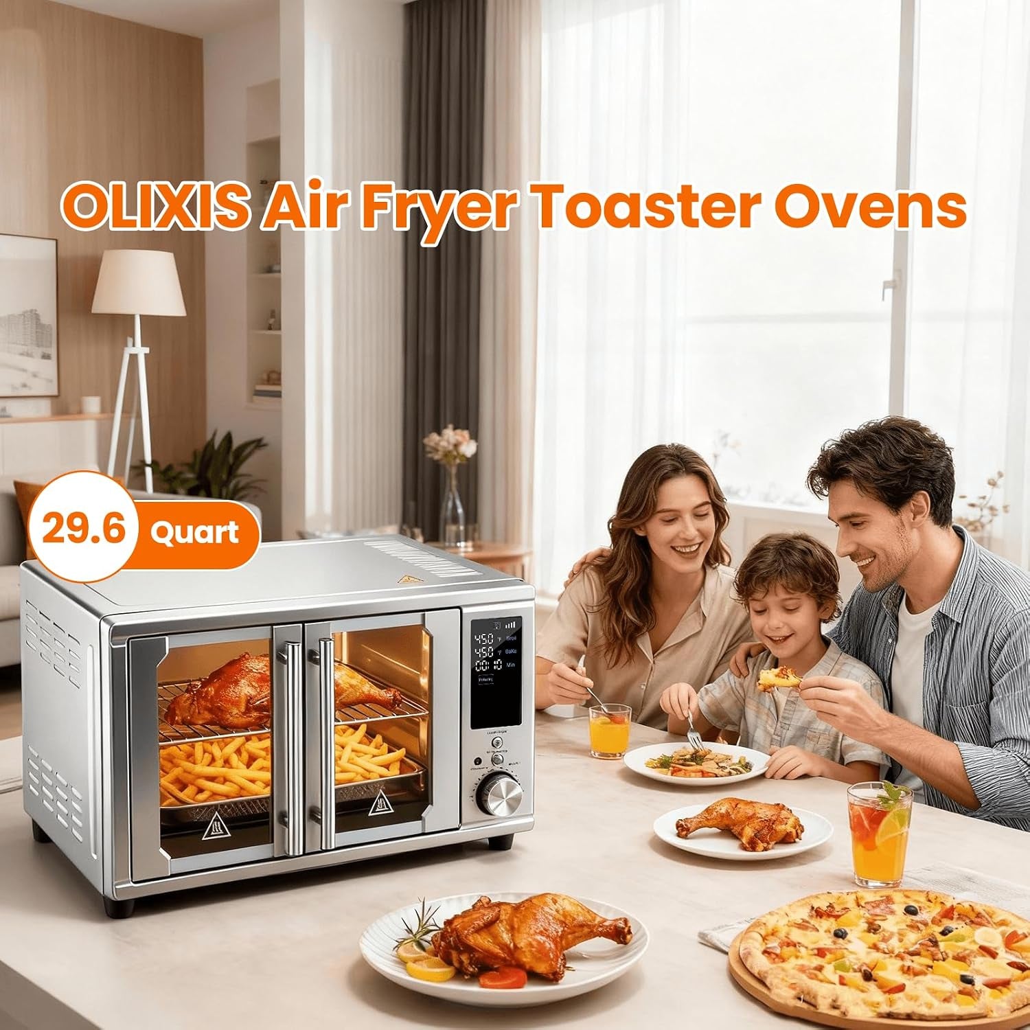 air-fryer-toaster-oven-combo-dual-door-29-6qt-oven-countertop-12-functions-in-1-7-accessories-included-stainless-up-to-450-f