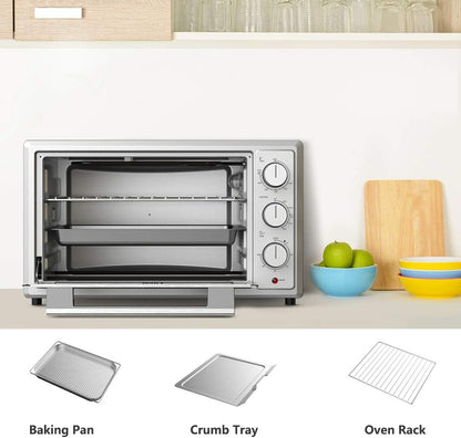 WTH1215S4MC15 Countertop Toaster Oven, Pull down Door Handle, 5 Cooking Programs, Minutes Timer, 1500W/120Volts, 42L Manual, Stainless Steel6