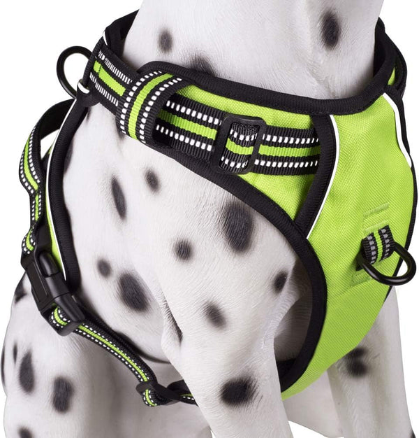 Poypet No Pull Dog Harness, Reflective Comfortable Vest Harness with Front & Back 2 Leash Attachments and Easy Control Handle Adjustable Soft Padded Pet Vest for Small Medium Large Dogs (Mint Blue,M)9