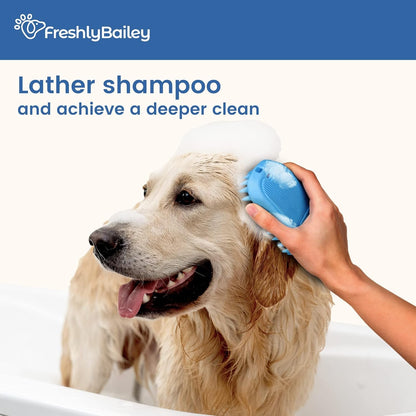 Rubber Curry Brush Dog for Short Haired Dogs - Soft & Gentle Deshedding Brush - Use Wet as Bath Brush or Dry for Grooming Loose Hair3