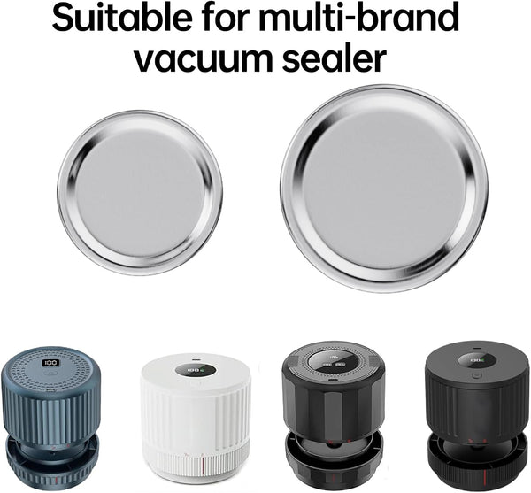 48PCS Mason Jar Lids for Wide and Regular Mouth Jars, No Date Reminder, Compatible with Electric Vacuum Sealers, Vacuum Seal Mason Jar Lids Only3