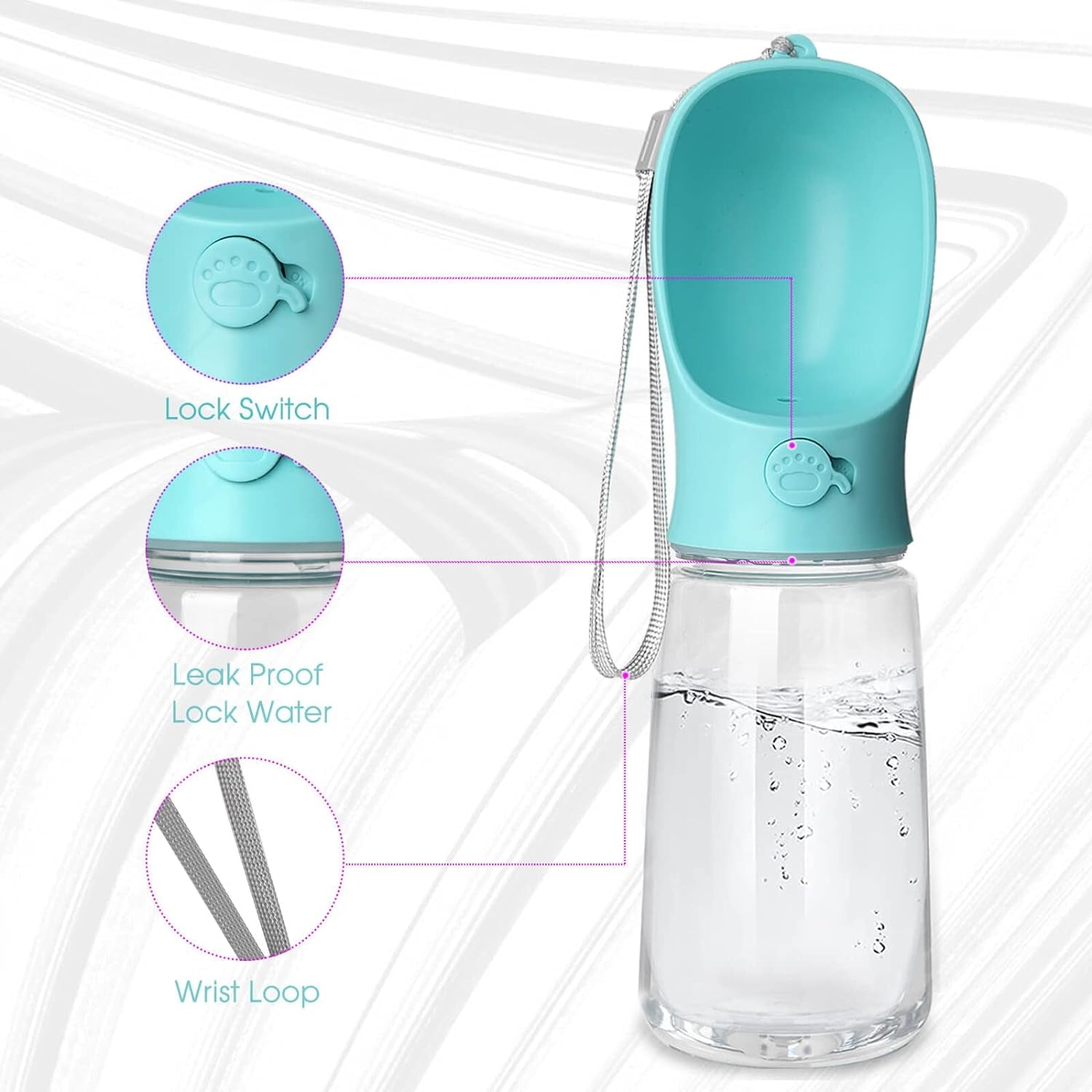 kalimdor-dog-water-bottle-leak-proof-portable-puppy-water-dispenser-with-drinking-feeder-for-pets-outdoor-walking-hiking-travel-food-grade-plastic-19oz-blue
