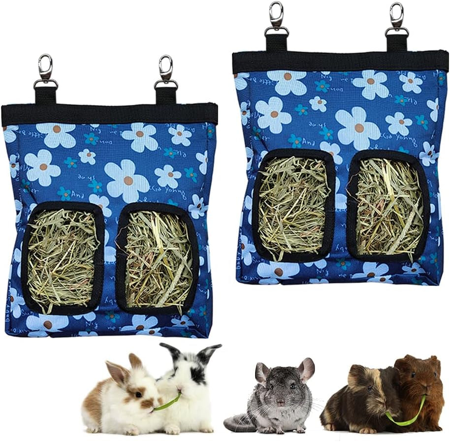 rioussi-guinea-pig-hay-feeder-hanging-rabbit-hay-feeder-bag-blueflower-upgraded-double-layer-fabric-bite-resistant-cleaner-hay-less-mess-small-animal-hay-holder-for-bunnies-chinchillas