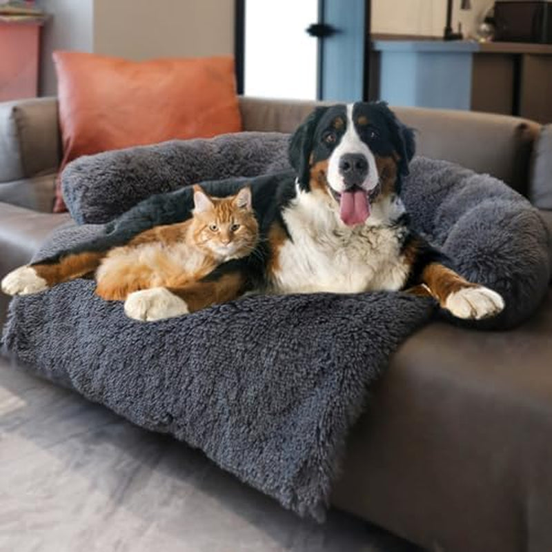 calming-dogs-cats-bed-mats-dog-pad-washable-removable-couch-cover-plush-long-fur-mat-for-pets-waterproof-lining-perfect-for-small-medium-and-large-dogs-and-cats-gradient-gray-36x31