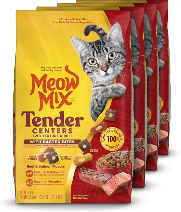 Meow Mix Tender Centers, Salmon & White Meat Chicken Flavors, Dry Cat Food, 20 Lb. Bag | Dry Cat Food with Two Texture Kibble, Meaty Center Surrounded by a Crunchy Outer Layer, Complete and Balanced Nutrition17