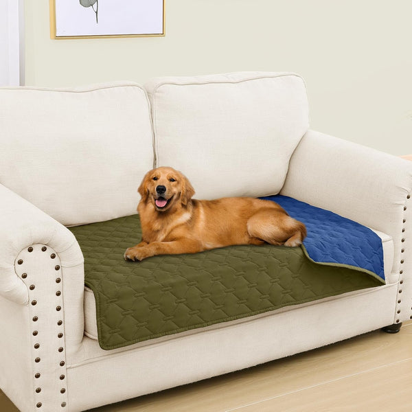 Smiry Waterproof Dog Bed Cover, Reversible Pet Blanket for Sofa Couch | Soft Washable Dog Blanket, Leakproof Couch Cover for Dogs Cats & Furniture Protection, 52X82, Grey/Dark Grey95