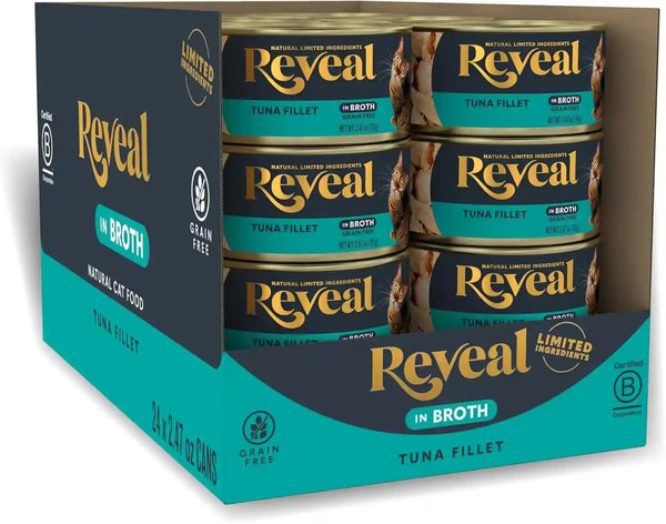 Reveal Chicken Breast in Broth Wet Cat Food 24-Pack 2.47 Oz Cans | 100% Natural, High Quality Protein, Limited Ingredient, Grain Free, Complementary Food, No Fillers, No Artificial Additives19