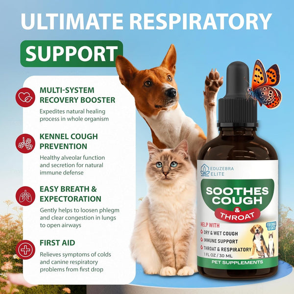 Kennel Cough Drops for Dogs & Cats Cough Relief Dry and Wet Pet Cough Allergy Relief - for Dogs of All Breeds & Sizes2