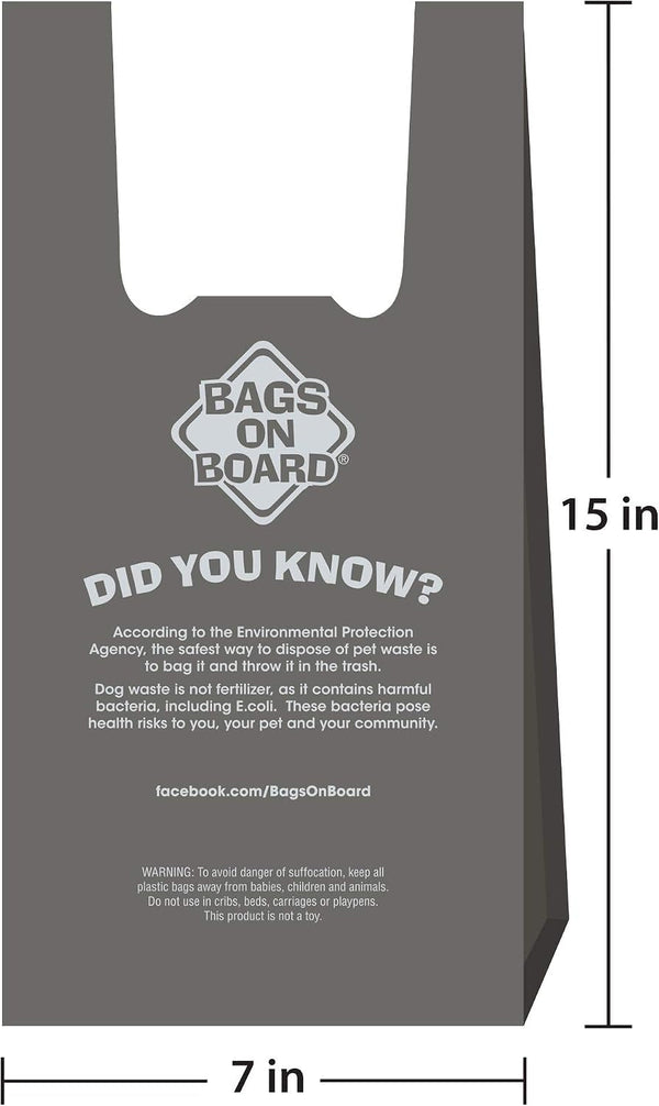 Bags on Board Dog Poop Bags with Easy Tie Handles, Drawer Pack, 200 Count | Extra Thick Waste Pickup Bags, Easy Tie Handles, Easy Dispensing Drawer Pack, Strong Leak Proof Design, 200 Count6