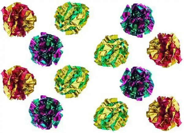 Original Mylar Crinkle Balls Cat Toys - 12 Pack1