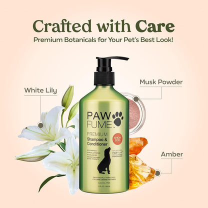 PAWFUME Deshedding Dog Shampoo and Conditioner, Show Dog, 1-Pack – Nourish & Detangle for Silky Soft Coat – Probiotic, Deep-Cleaning, Ph-Balanced Formula – Salon-Quality Shampoo for Dogs4