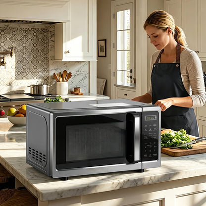 0.7 Cu. Ft Countertop Microwave Ovens, Microwave Oven 700 Watts with LED Lighting,Turntable and Child Lock,Compact Microwave Perfect for Apartments and Dorms,Easy Clean Interior, Black8