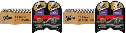 Sheba Perfect Portions Pate Wet Cat Food, Savory Chicken, 2.6 Oz, 24 Ct | Grain-Free, 48 Servings, No Fillers, Made in USA, Real Meat, Complete & Balanced, Essential Vitamins, Twin-Pack Trays20