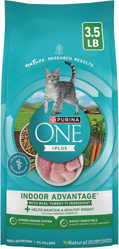 Purina ONE Natural, Low Fat, Weight Control, Indoor Dry Cat Food, +Plus Indoor Advantage - 16 Lb. Bag11